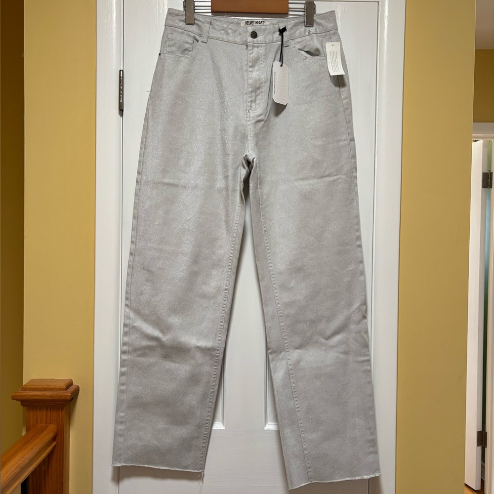 Velvet Heart Light White Silver  Gray Jeans